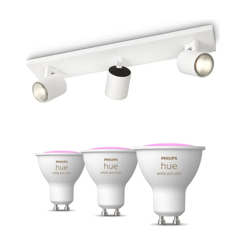 Philips Hue Pack X3 Focos Philips Runner + 3 Bombillas Gu10 Rgb