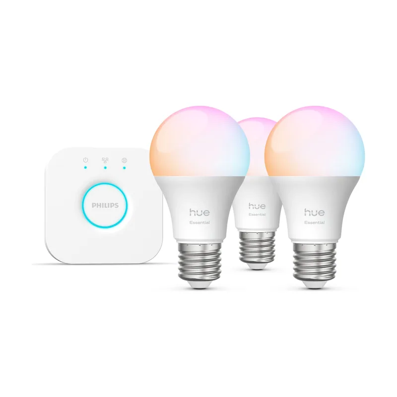Philips Hue White & Ambiance Starter Kit Essential 3 Bombillas Inteligentes E27 806 lm