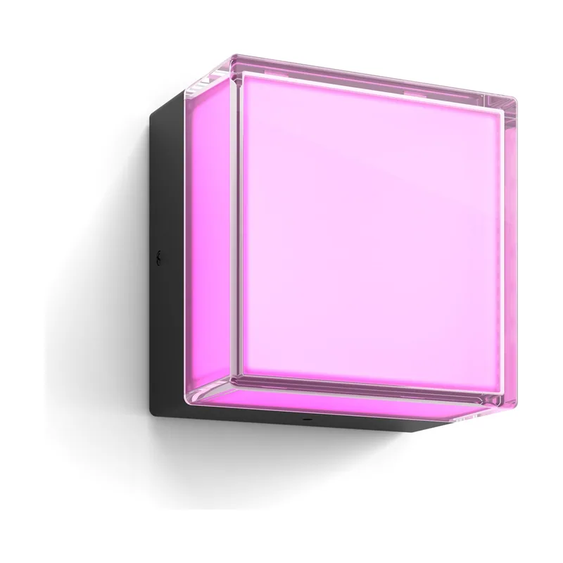 Philips Hue Luminarias De Exterior Aplique Mural Cuadrado Para Exterior Scenova Con Luz Led Inteligente De Colores Y Blanca. Diseño Resistente A La Intemperie Para Terrazas