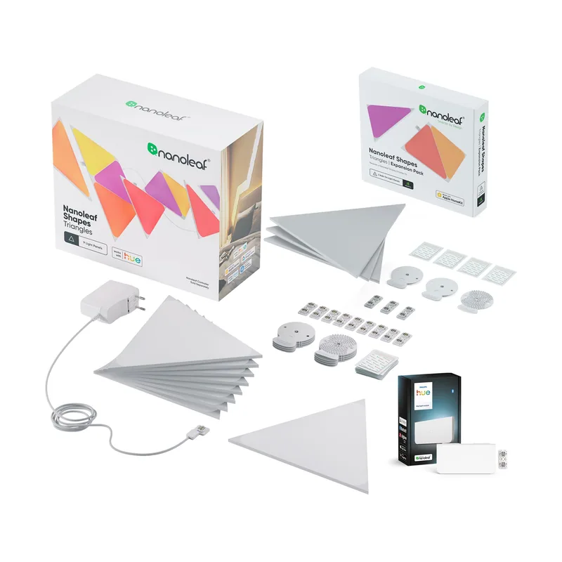 Philips Hue Wall Panel Triangle Starter Set 12 Panels + Wall