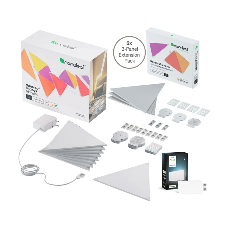 Philips Hue Wall Panel Triangle Starter Set 15 Panels + Wall
