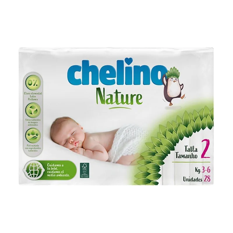 Chelino Nature Pañales Talla 2 de 3 a 6 kilos 28
